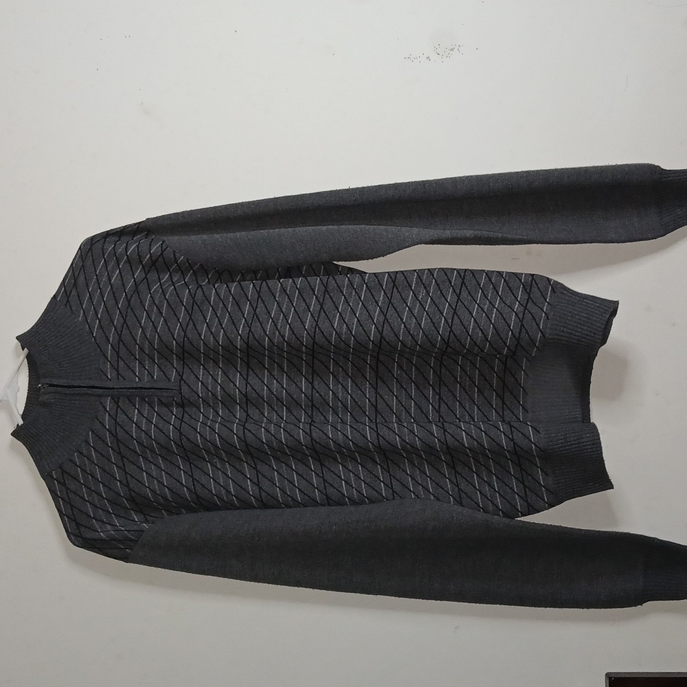 Alberto Cardinali 1/4 zipper mens Gray pullover sweater